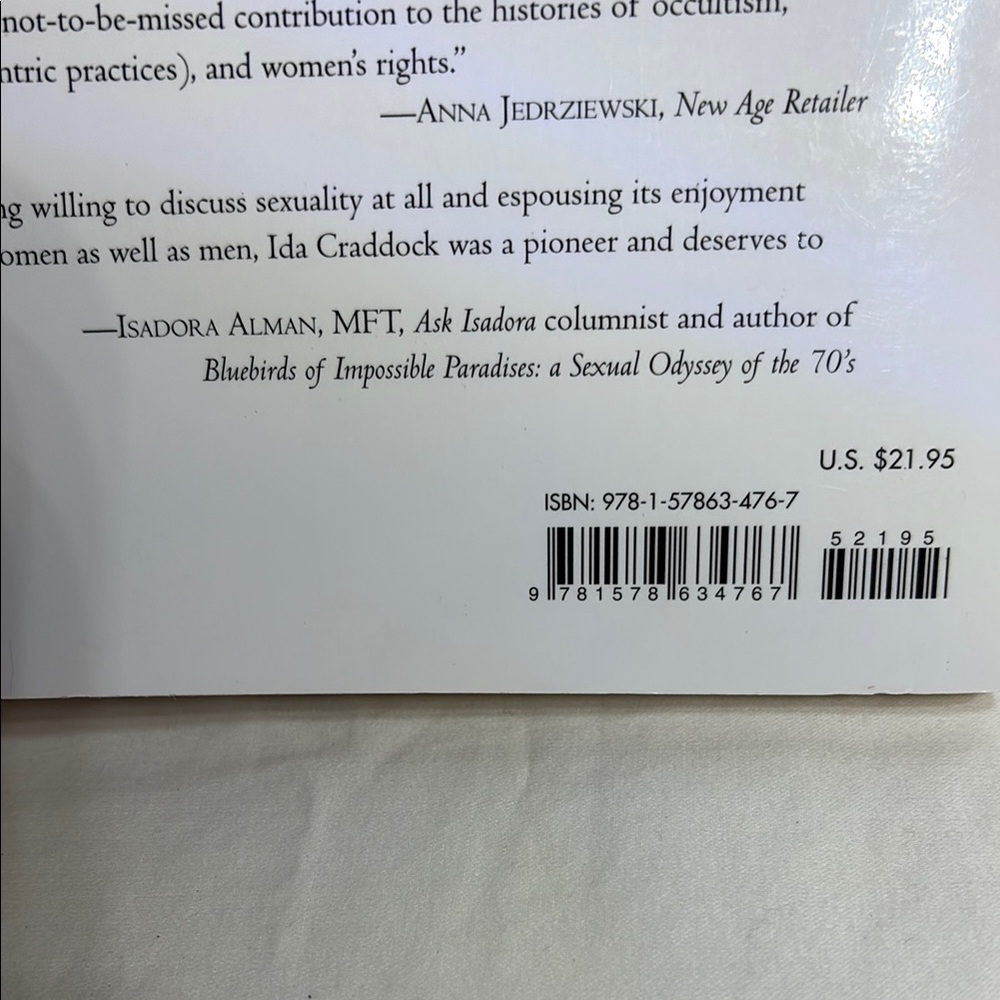 Sexual Outlaw, Erotic Mystic Book The Essential Ida Craddock - Picture 3 of 3